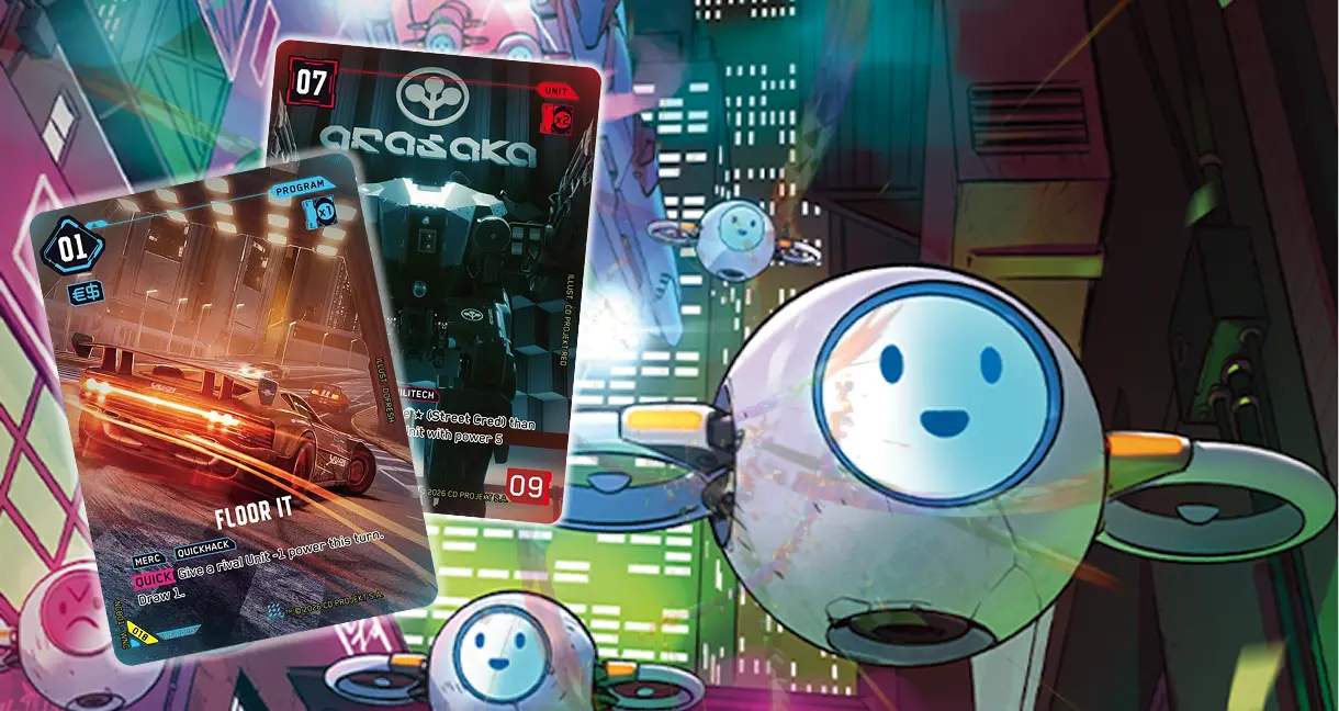 Cyberpunk TCG Night City Brawl and Edgerunner Open promo cards
