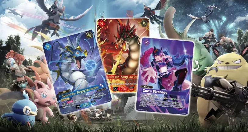 Dawn of Palpagos booster and trial decks for the Palworld Official Card Game