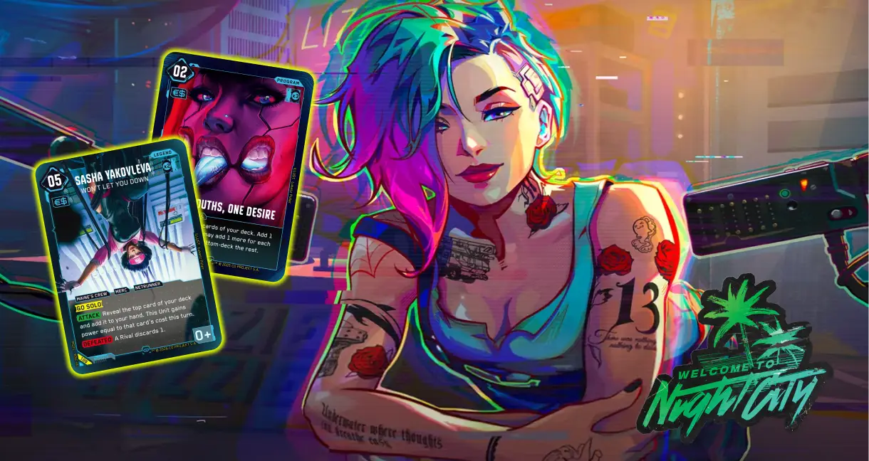 Welcome to Night City, the first Cyberpunk TCG set