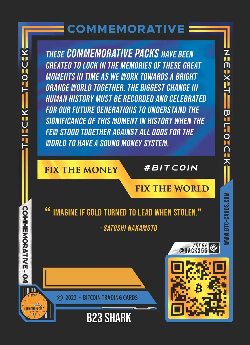 B23 Shark (/100) card back