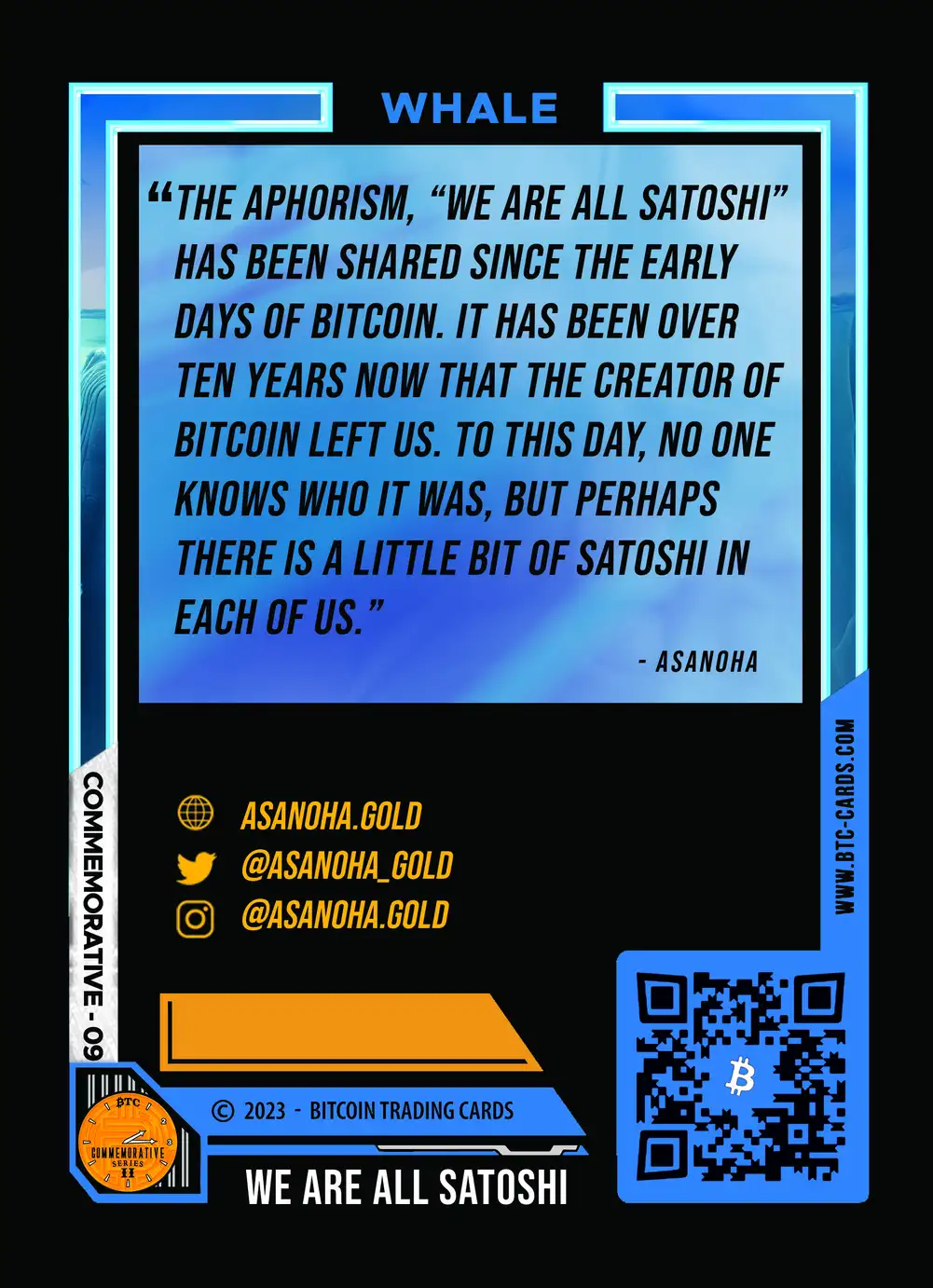 We Are All Satoshi (/500) card back