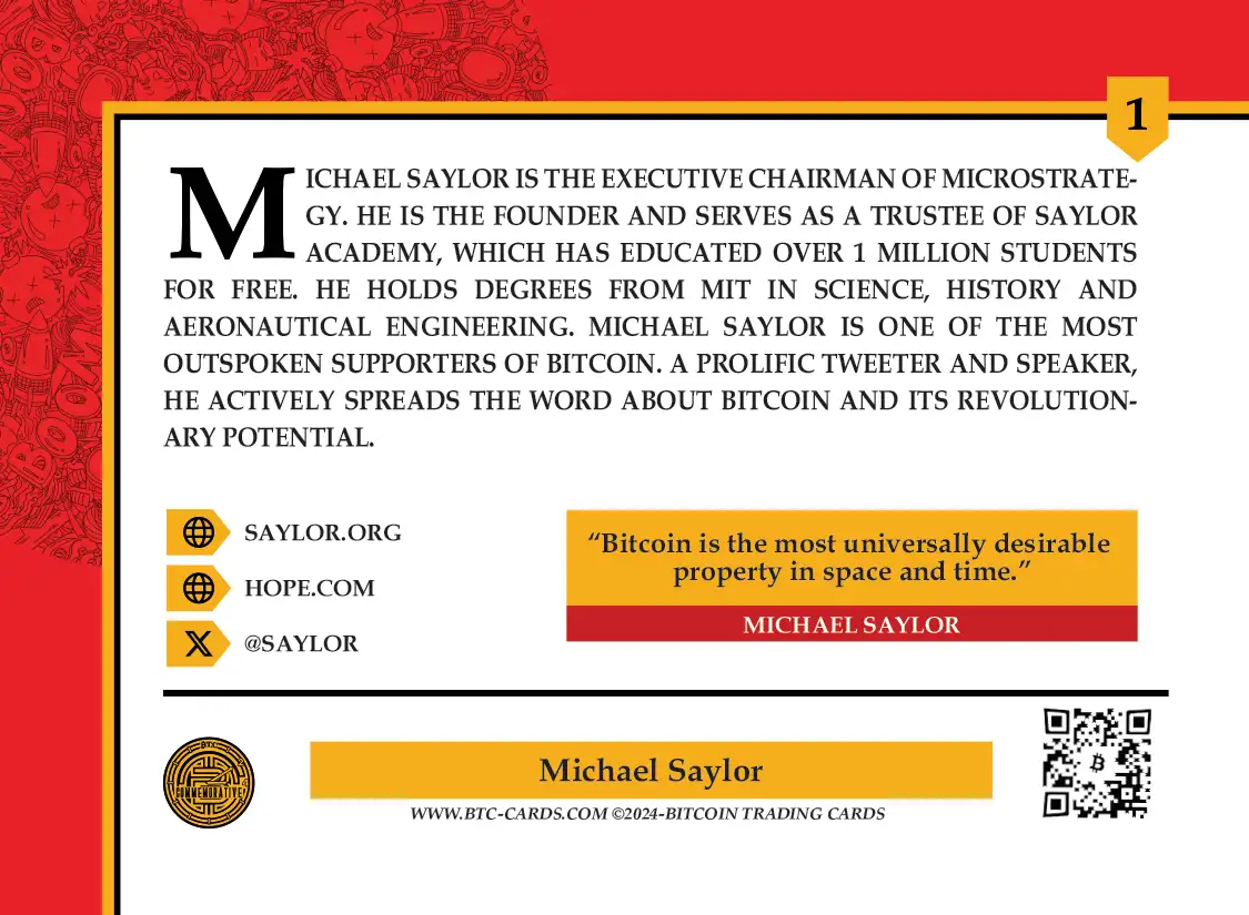 Michael Saylor (Base) card back