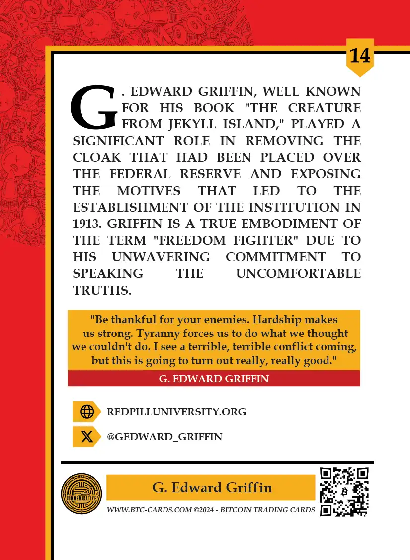 G. Edward Griffin (Base) card back