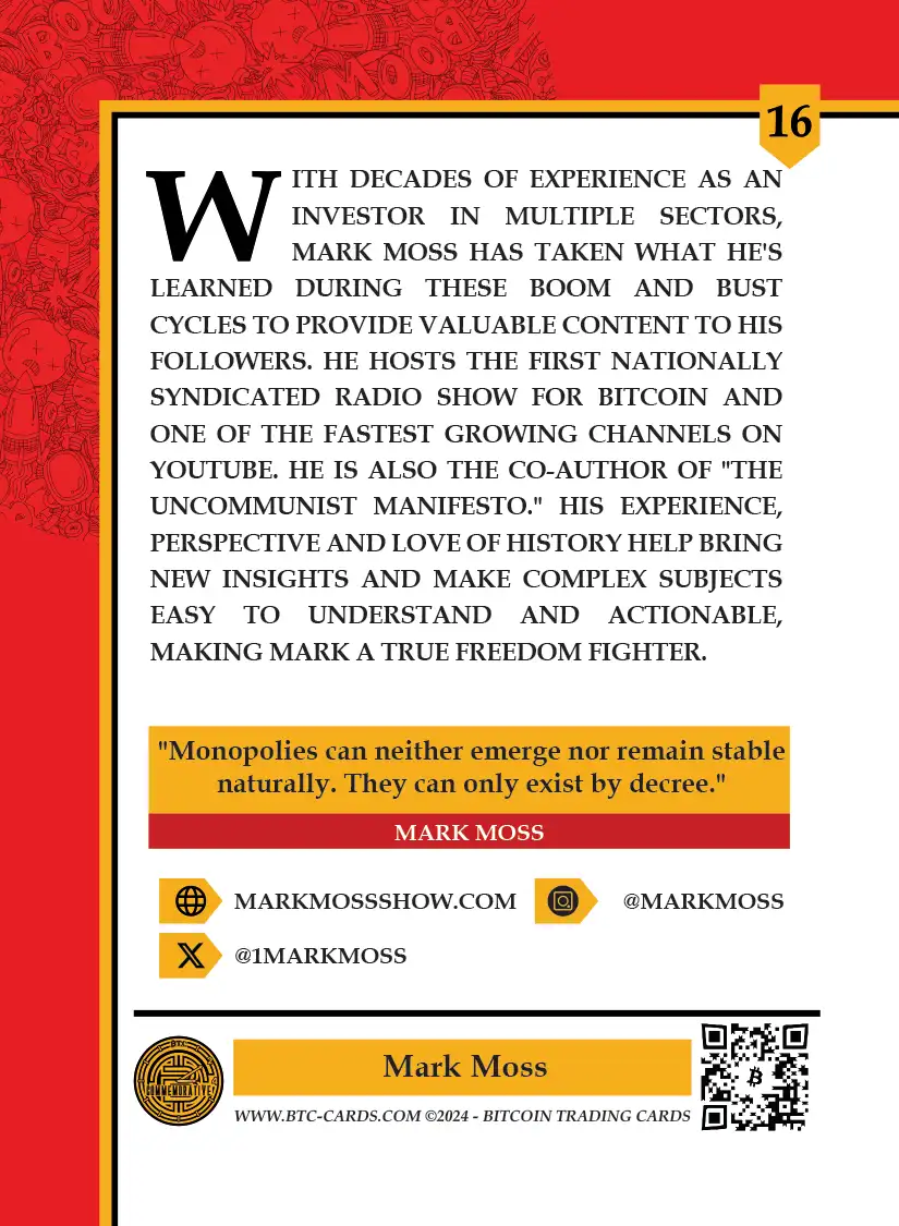 Mark Moss (Base) card back