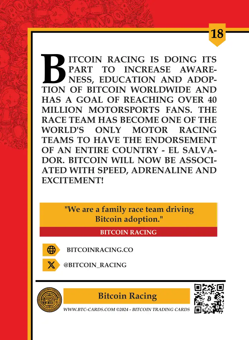Bitcoin Racing (Base) card back