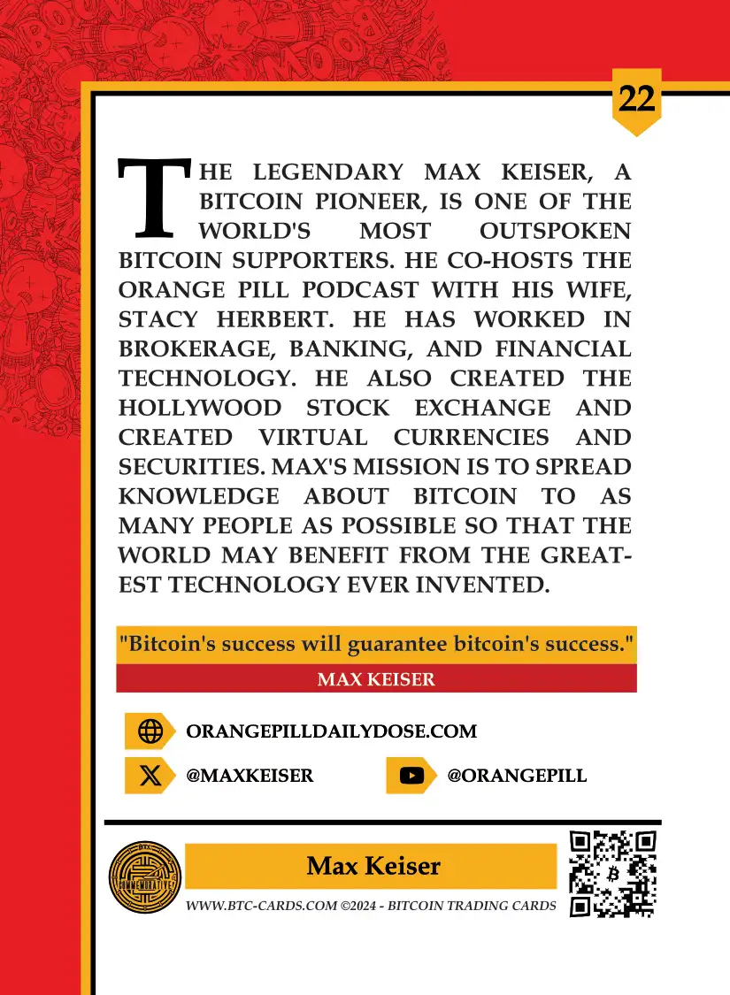 Max Keiser (Base) card back
