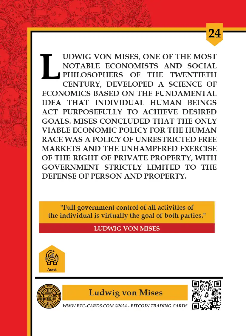 Ludwig Von Mises (Base) card back