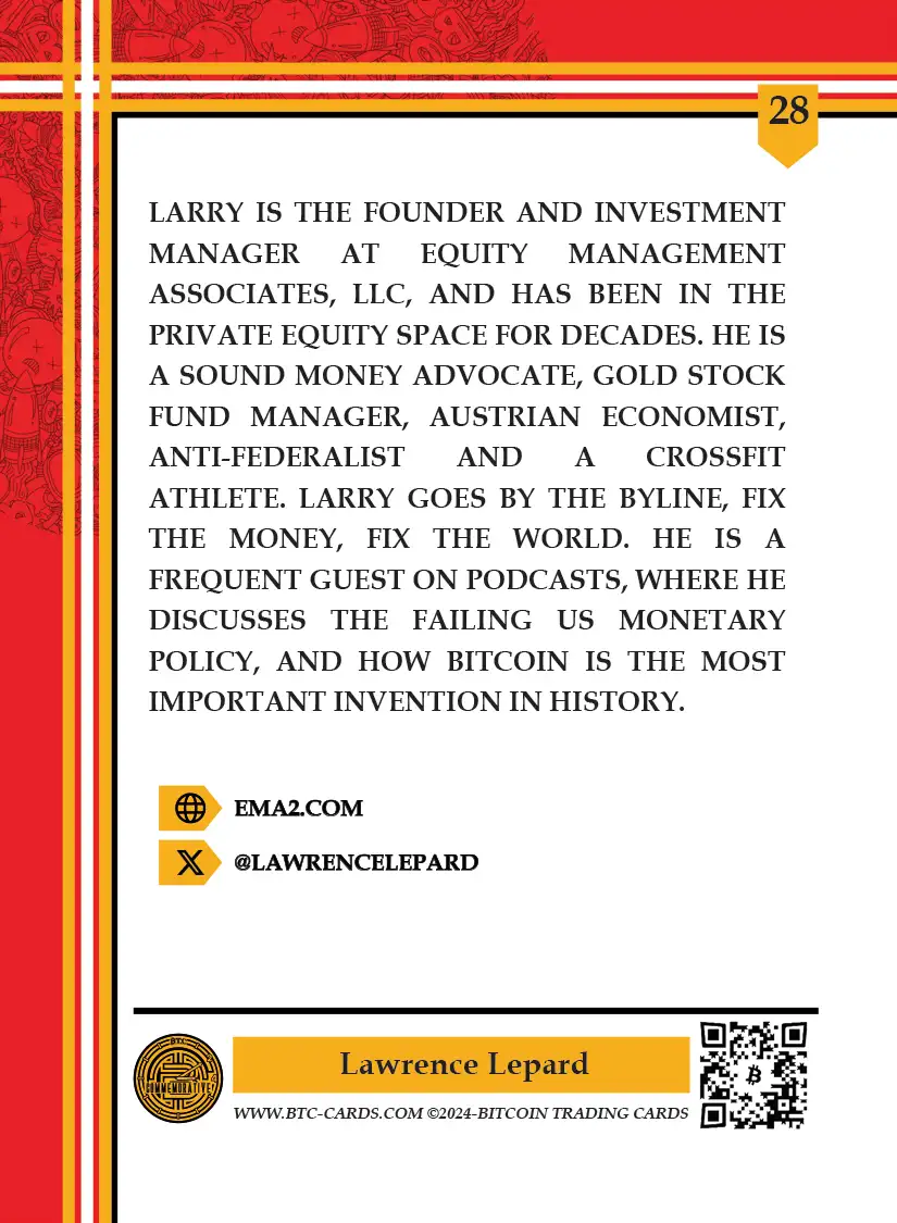 Larry Lepard (/500) card back