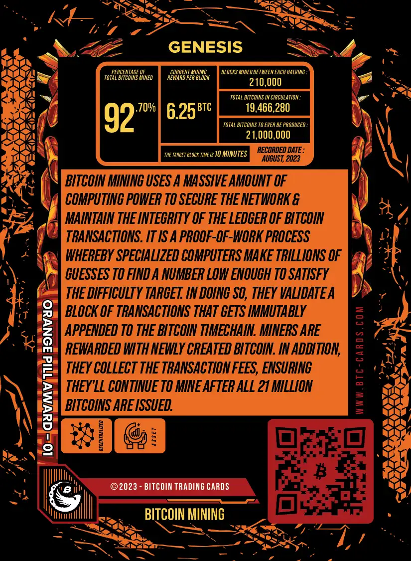 Bitcoin Mining (/99) card back