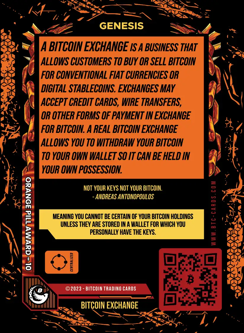 Bitcoin Exchange (/99) card back