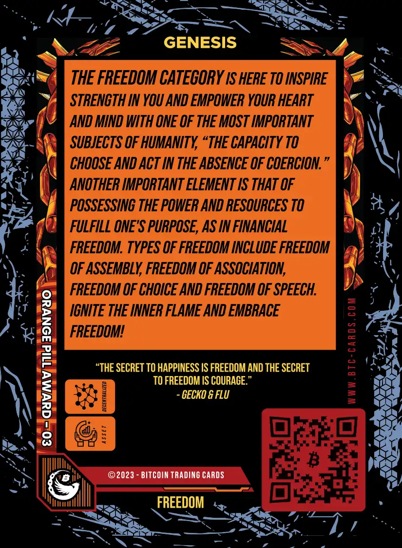 Freedom (/99) card back