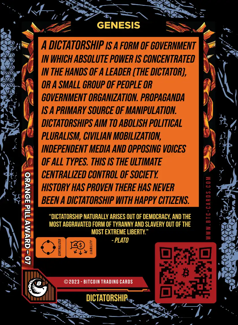 Dictatorship (/99) card back