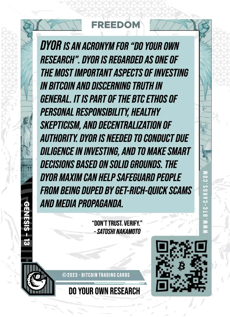 Do Your Own Research (Base) card back