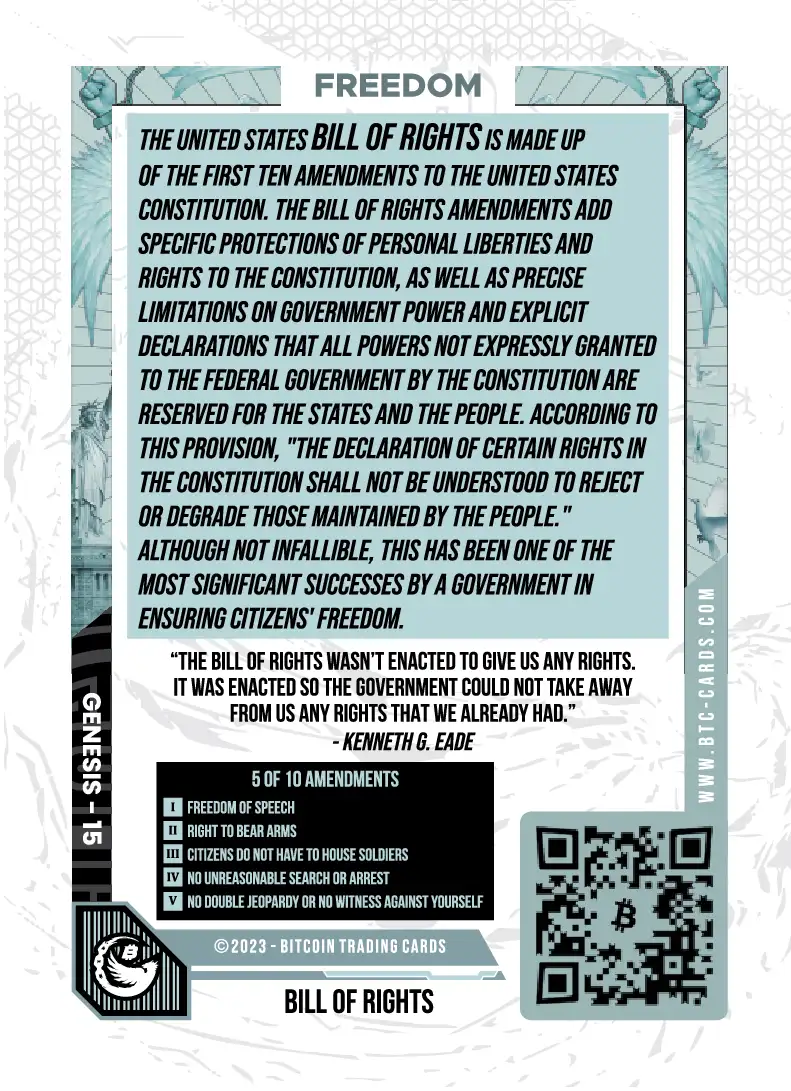 Bill of Rights (Base) card back