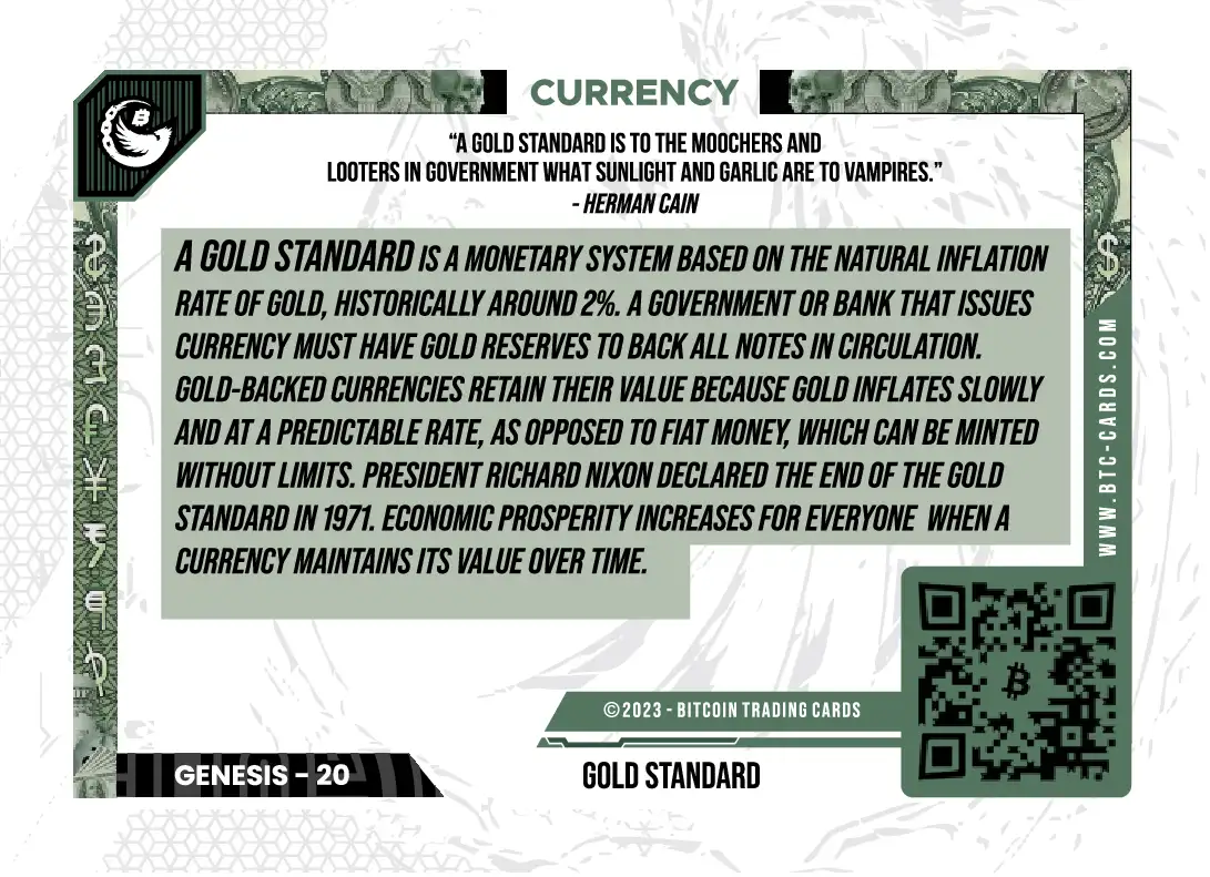 Gold Standard (Base) card back