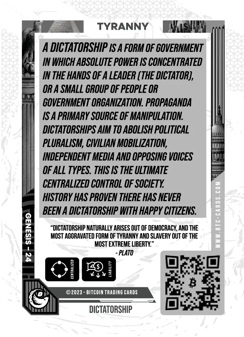 Dictatorship (Base) card back