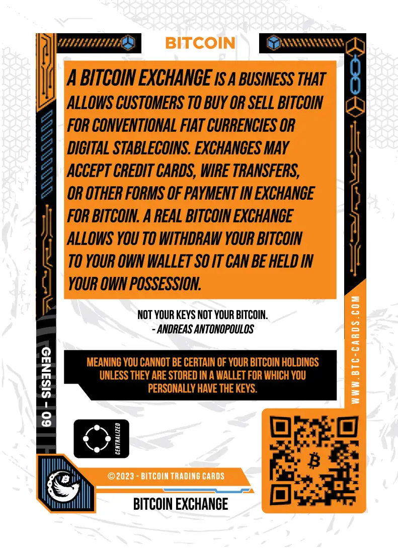 Bitcoin Exchange (Base) card back