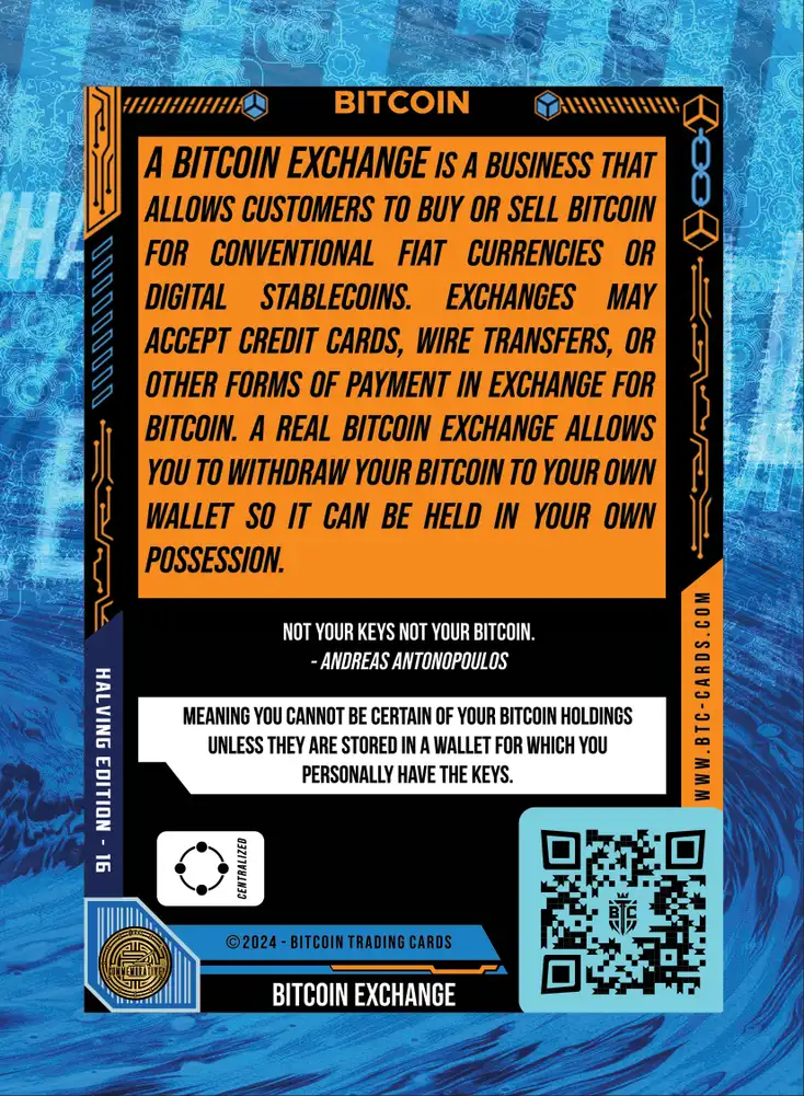 Bitcoin Exchange (Base) card back