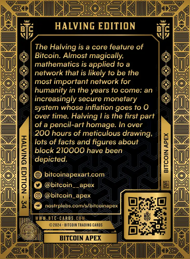 Bitcoin Halving 1 (/420) card back