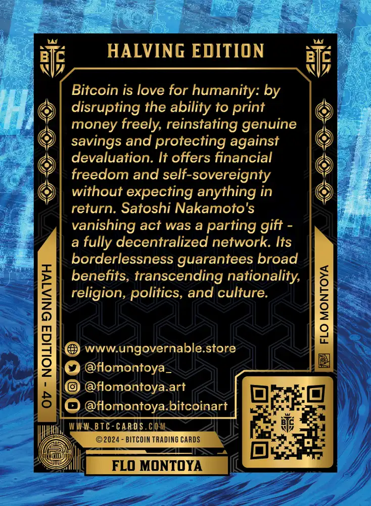 Bitcoin Is Love (/125) card back