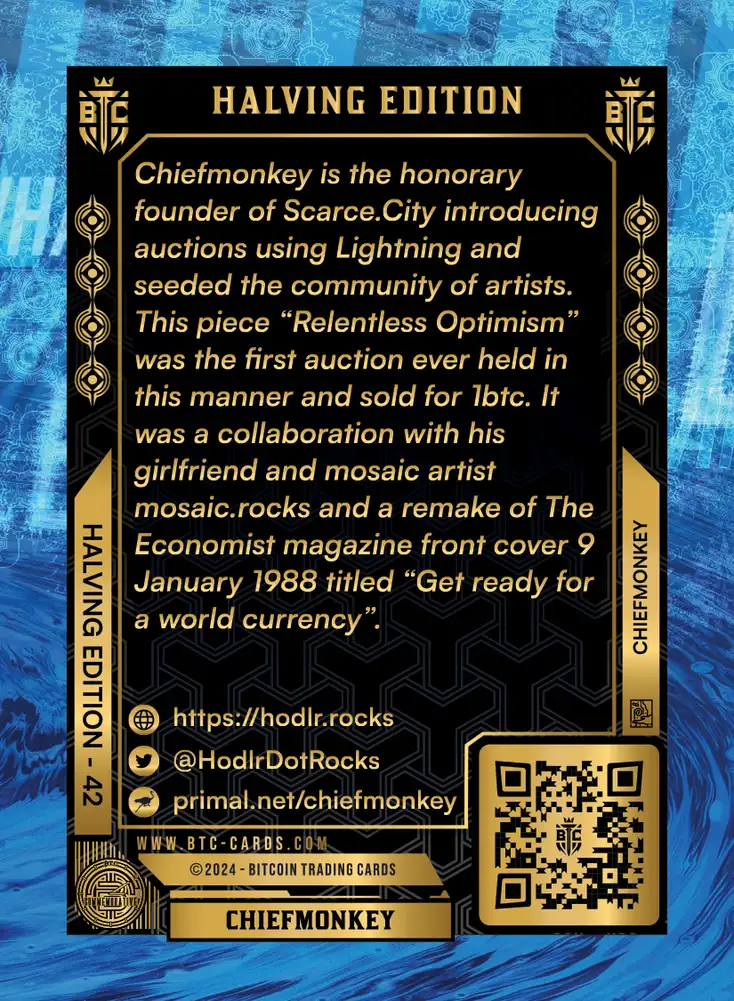 Relentless Optimism (/125) card back