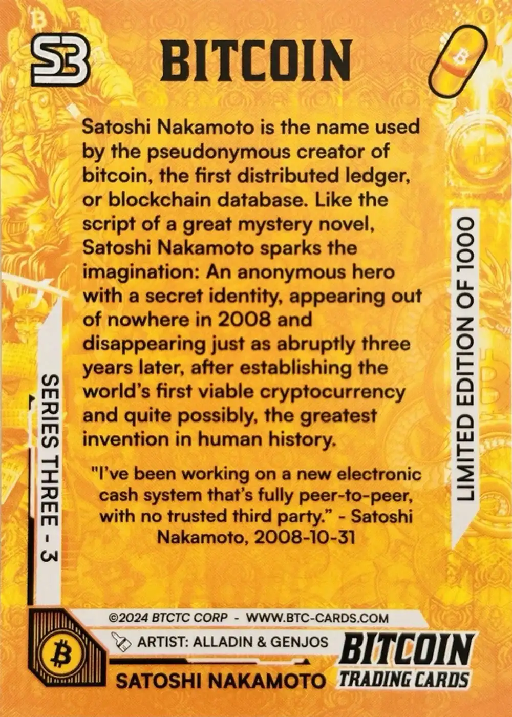 Satoshi Nakamoto (Base) card back