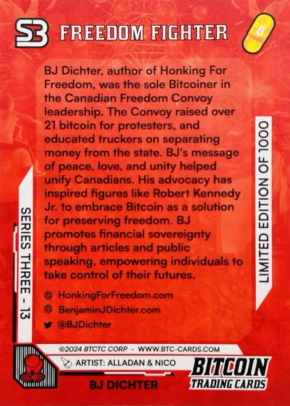 BJ Dichter (Base) card back