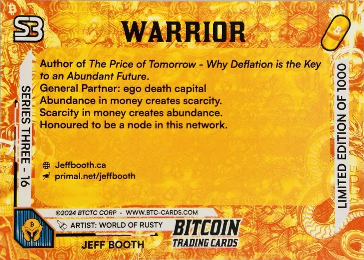 Jeff Booth (Base) card back