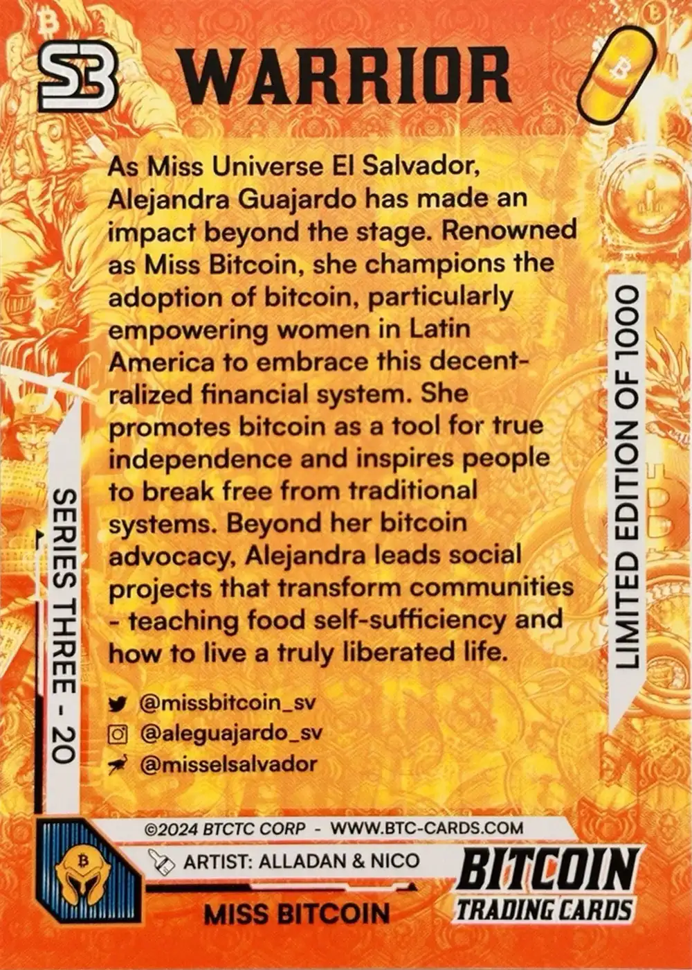 Miss Bitcoin (Base) card back