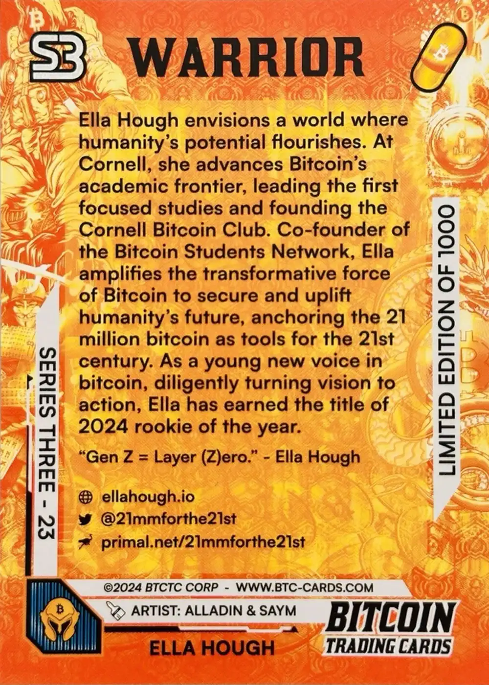 Ella Hough (Base) card back