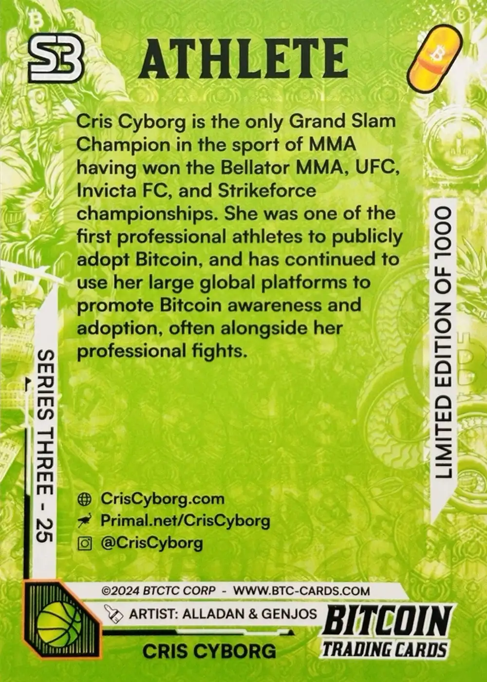 Cris Cyborg (Base) card back