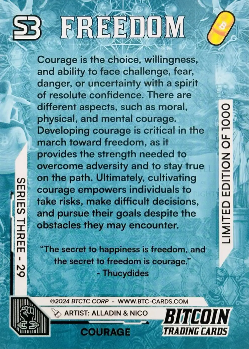 Courage (Base) card back