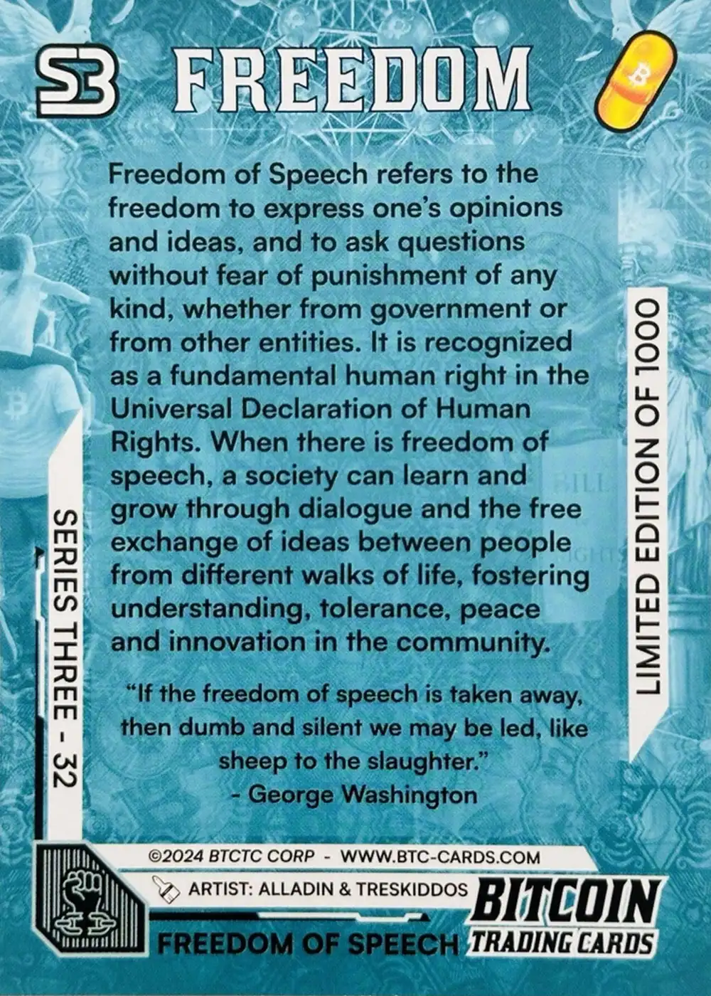 Freedom of Speech (Base) card back