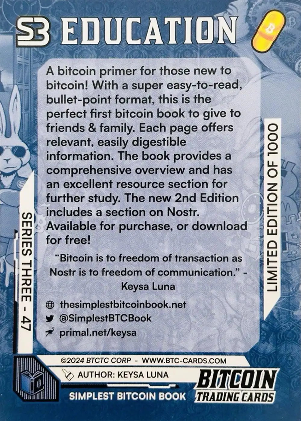 Simplest Bitcoin Book (Base) card back