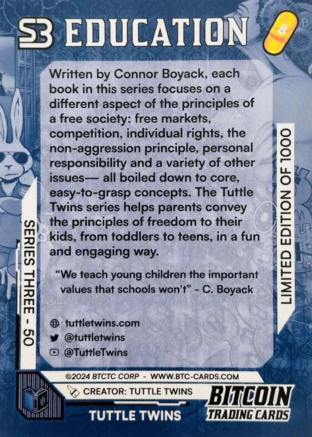 Tuttle Twins (Base) card back