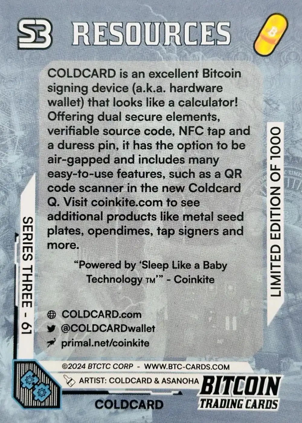 Coldcard (Base) card back