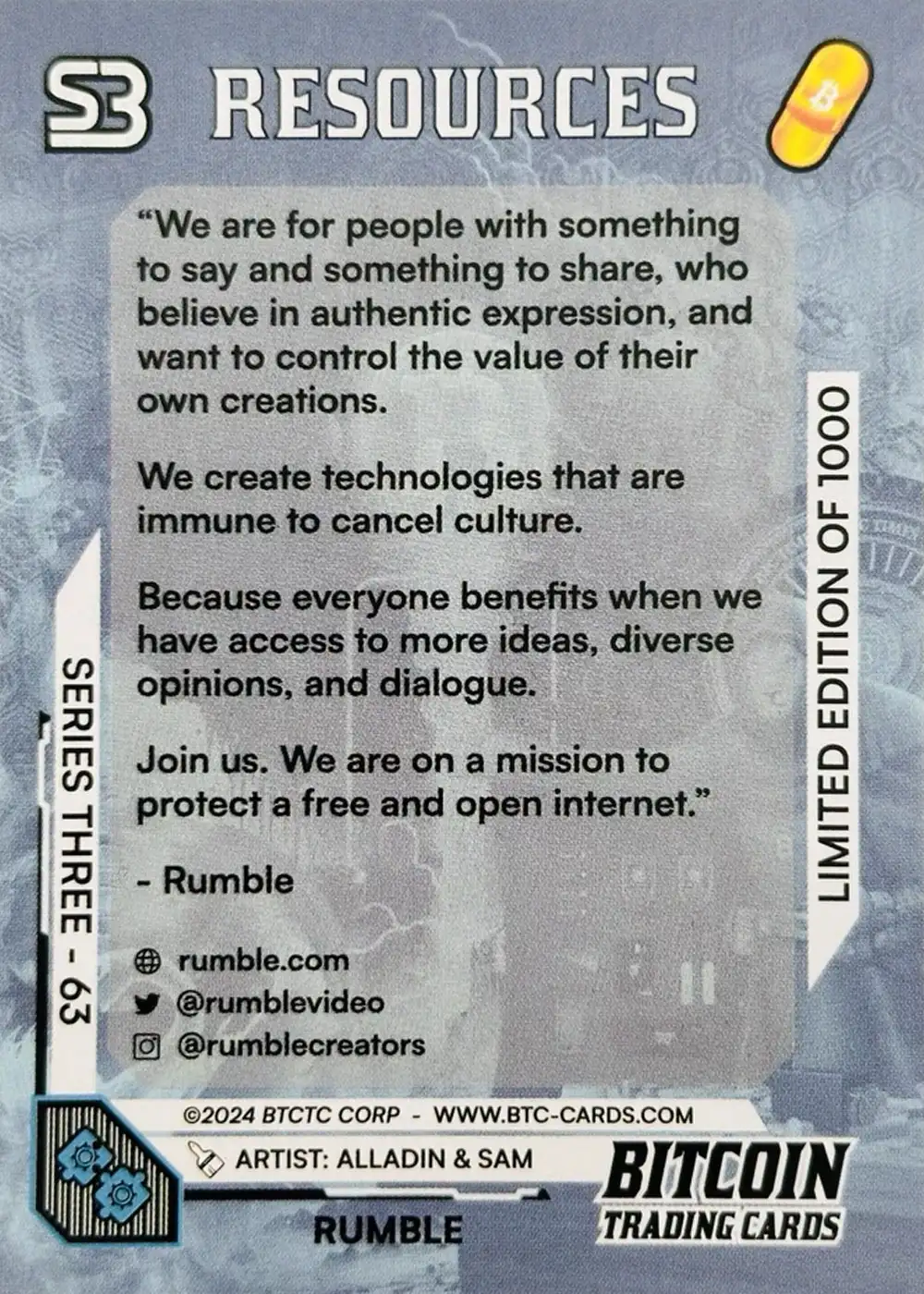 Rumble (Base) card back