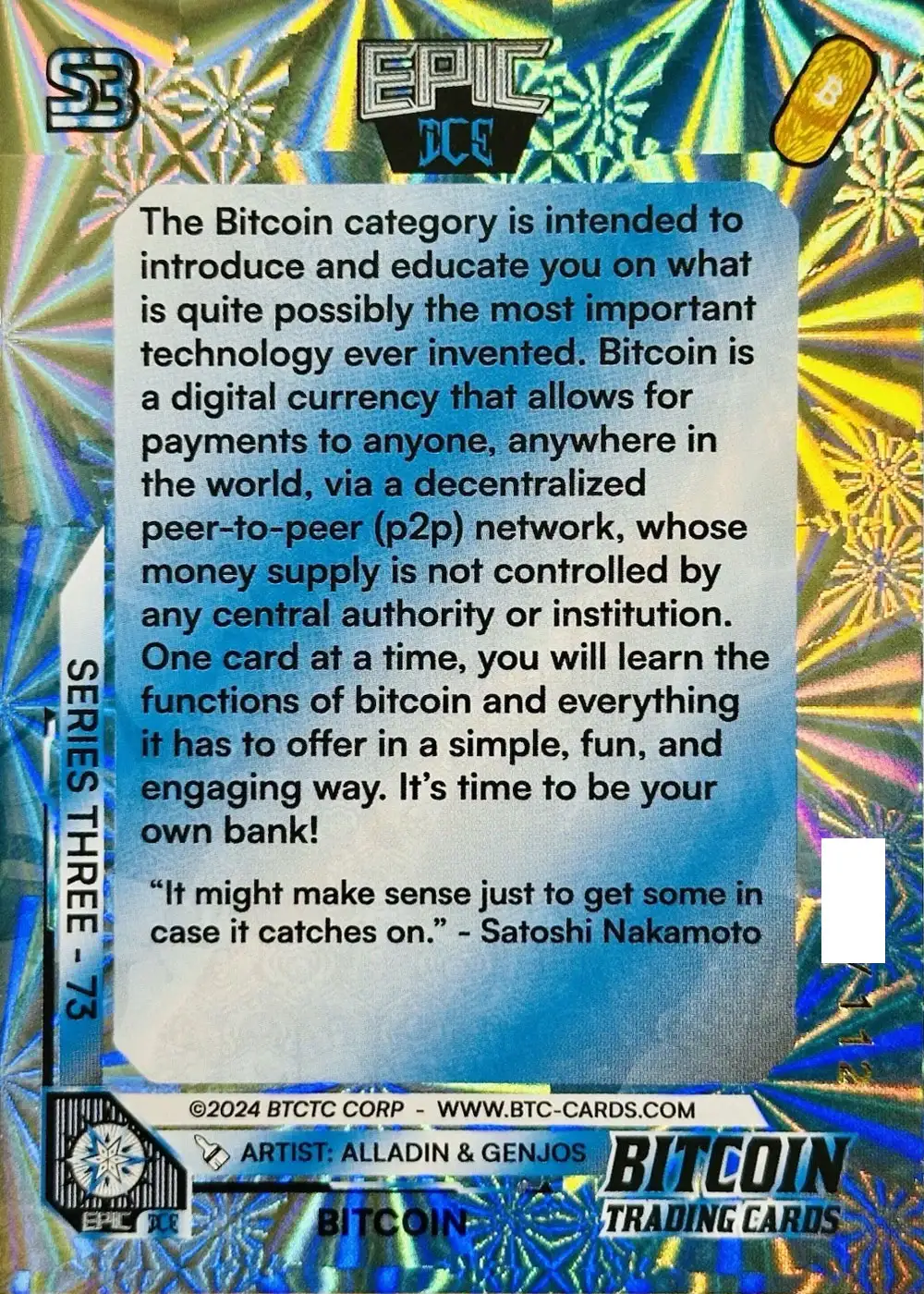 Bitcoin (/121) card back