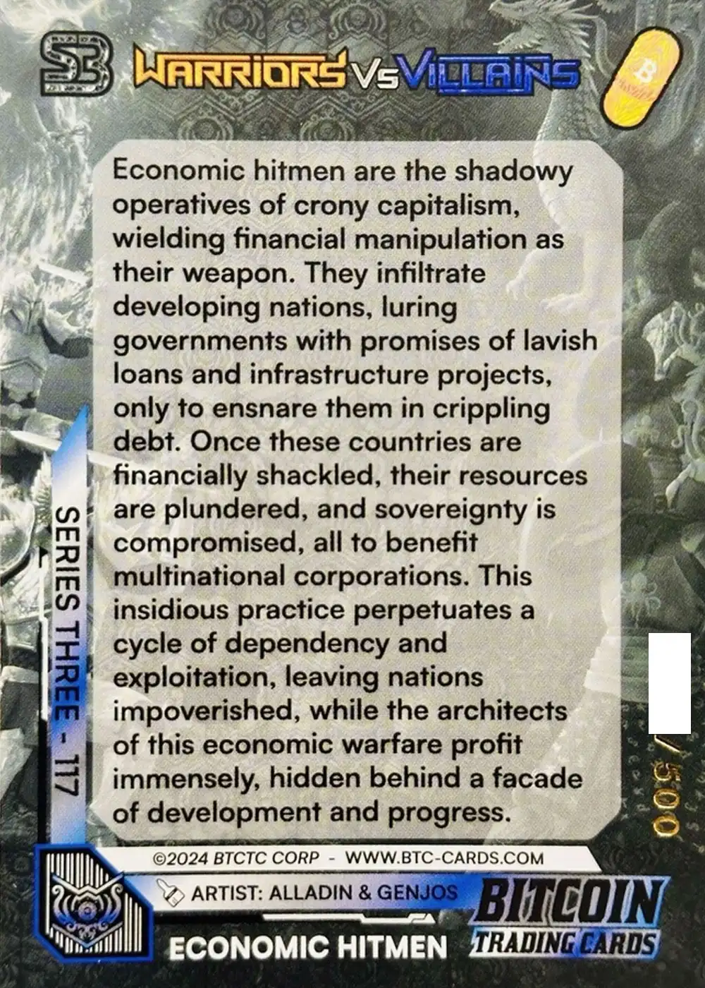 Economic Hitmen (/500) card back
