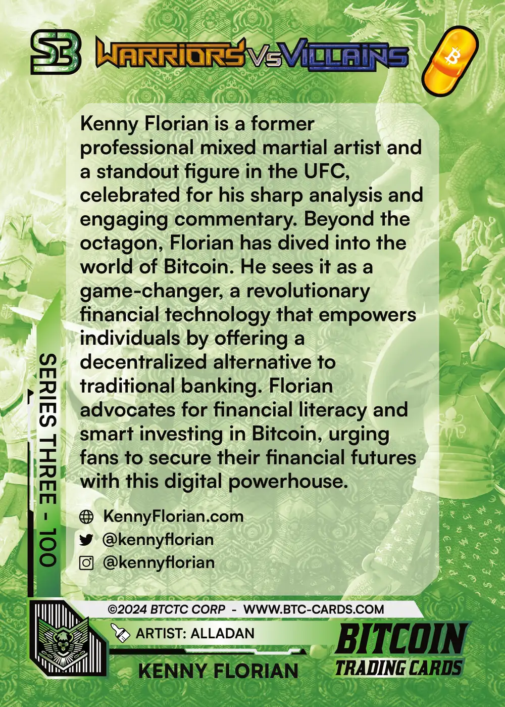 Kenny Florian (/420) card back