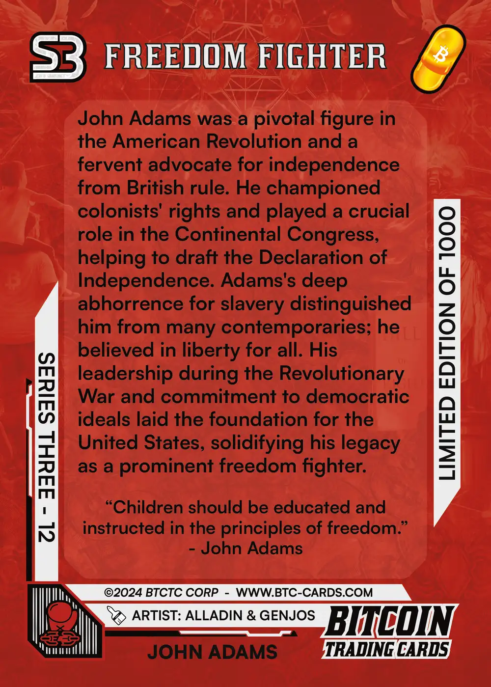 John Adams (Base) card back