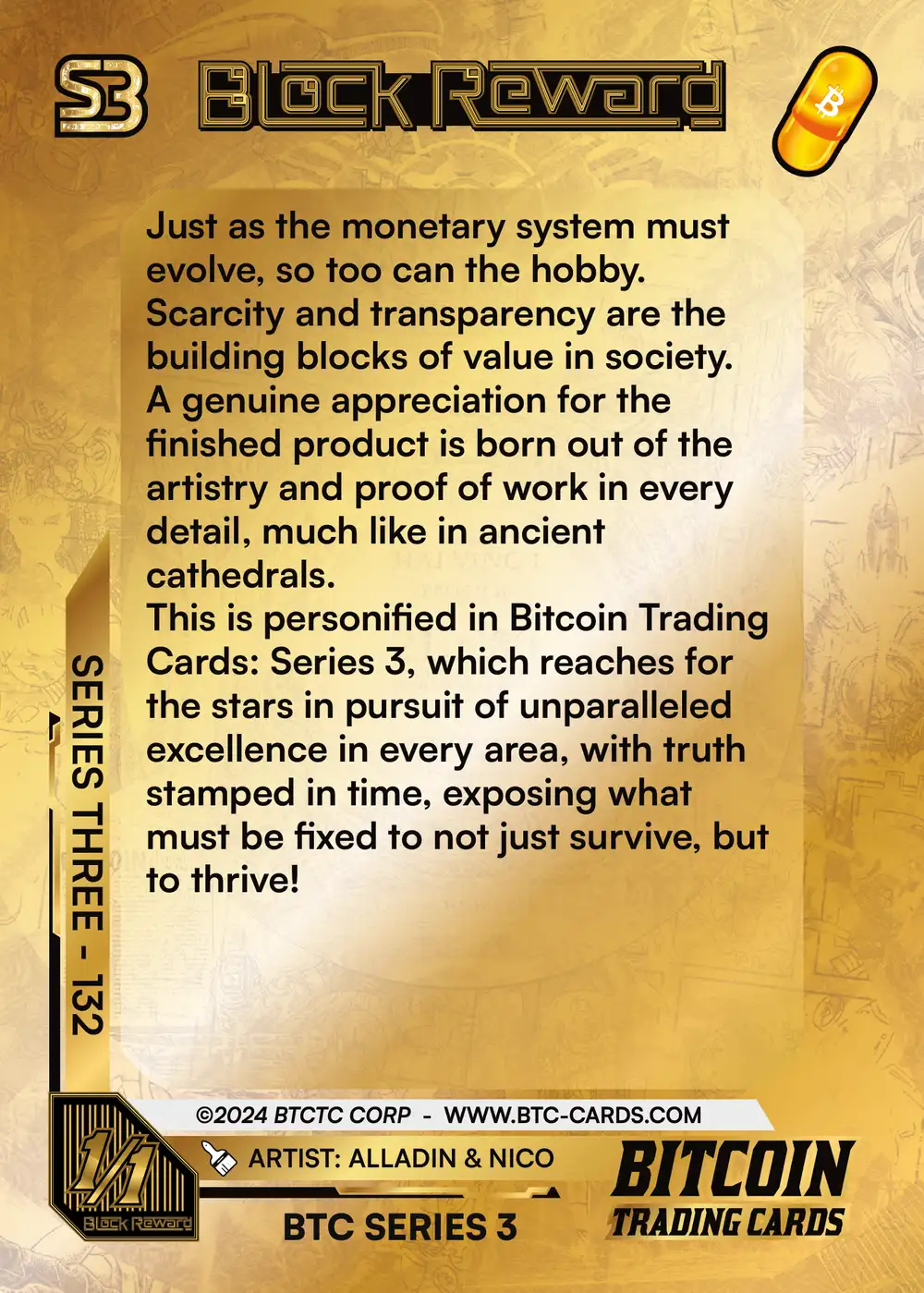 BTC Series 3 (1/1) card back
