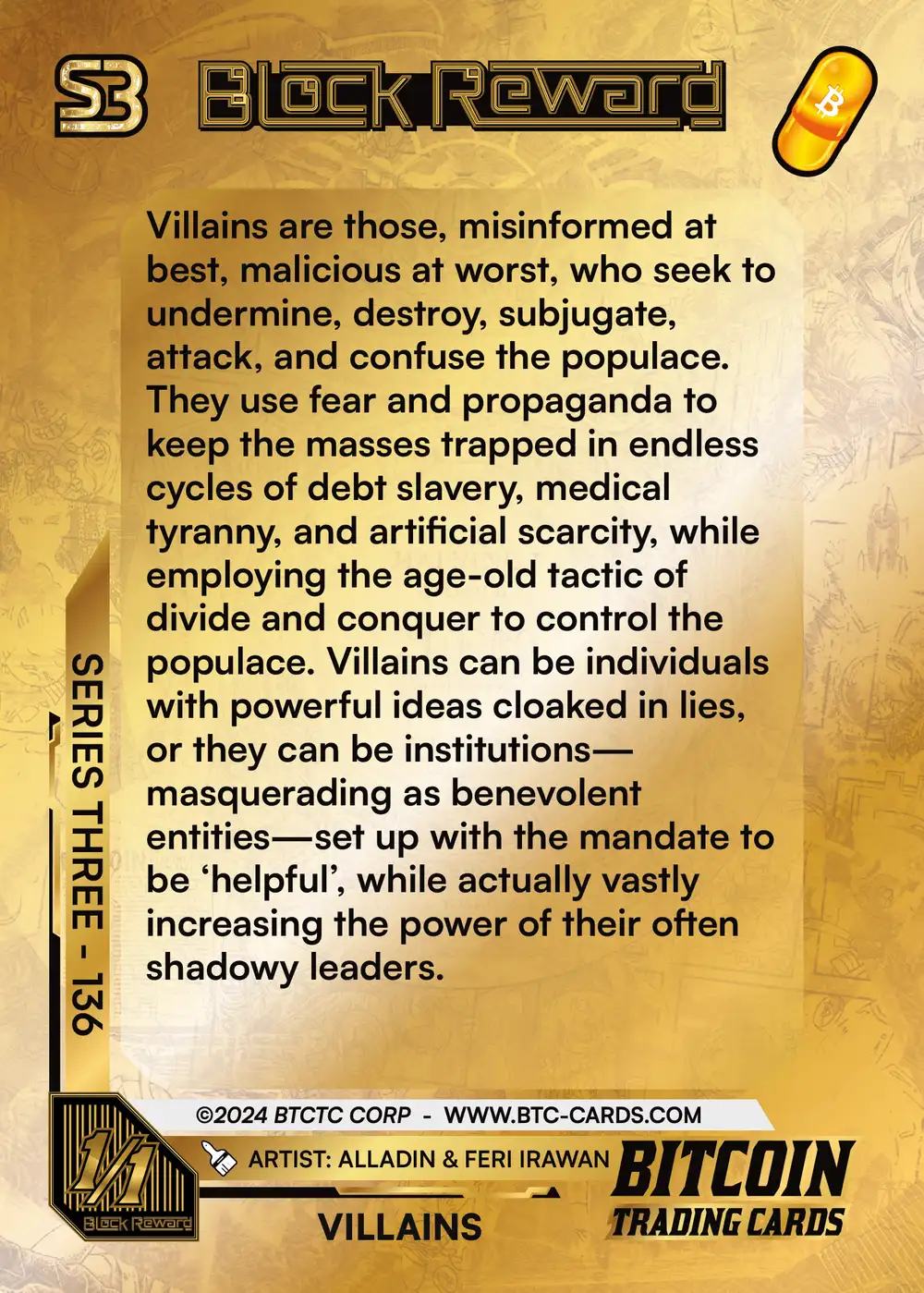 Villains (1/1) card back