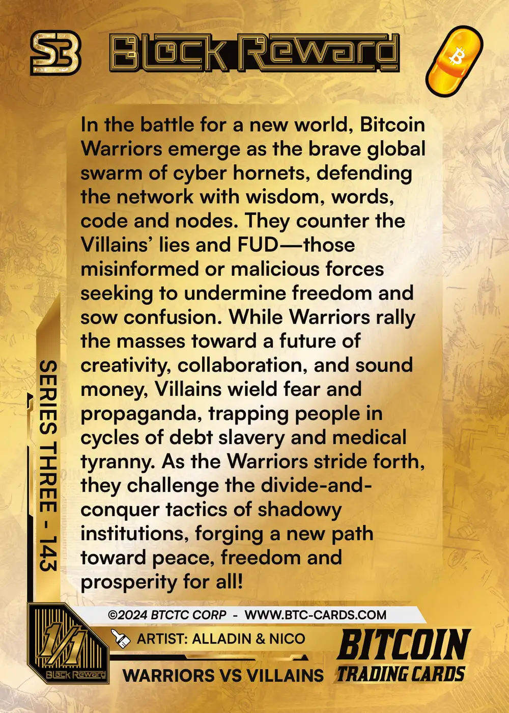 Warriors vs. Villains (1/1) card back