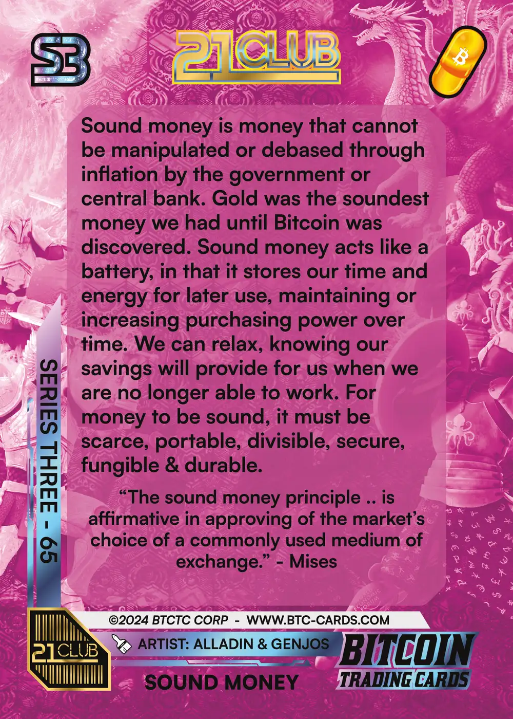 Sound Money (/21) card back