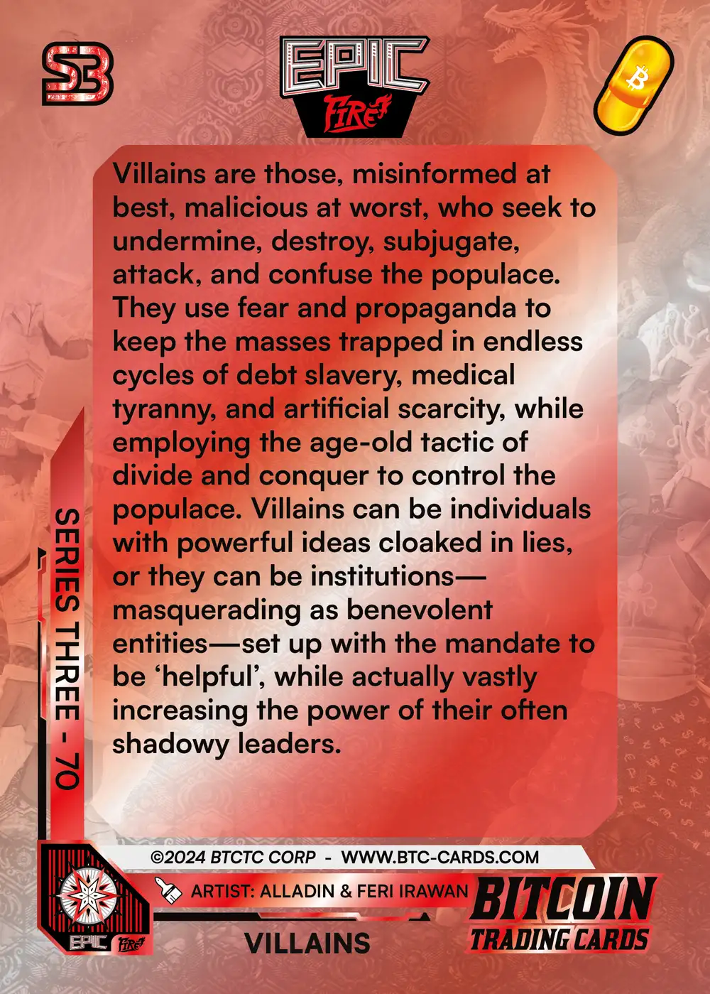 Villains (/69) card back