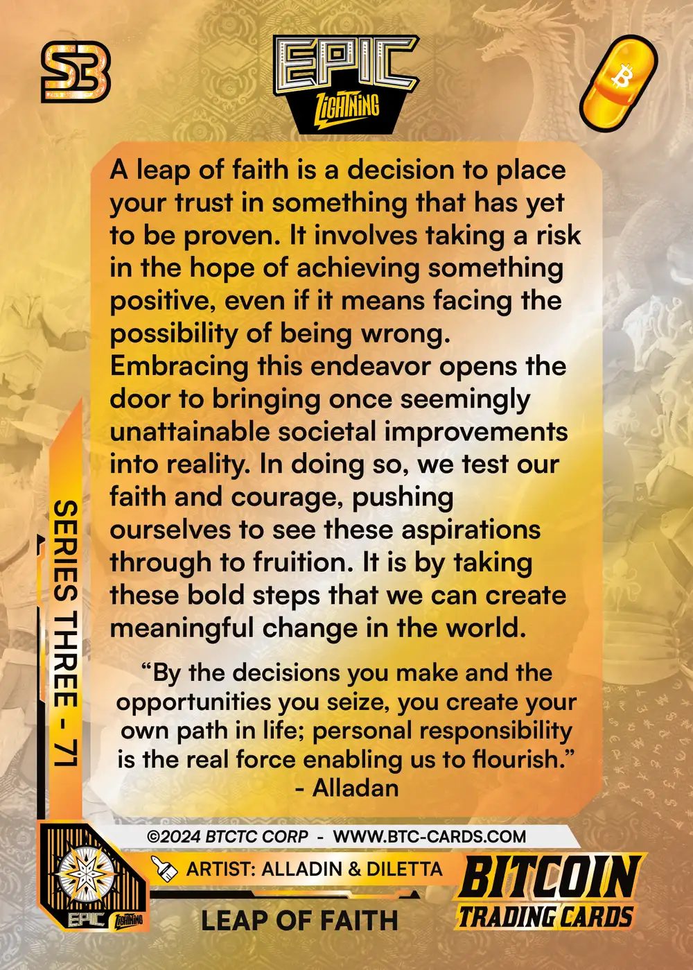 Leap of Faith (/121) card back