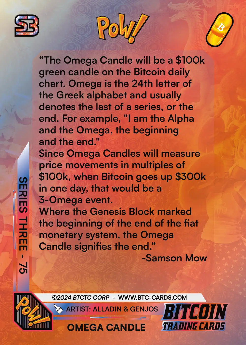 Omega Candle (/50) card back