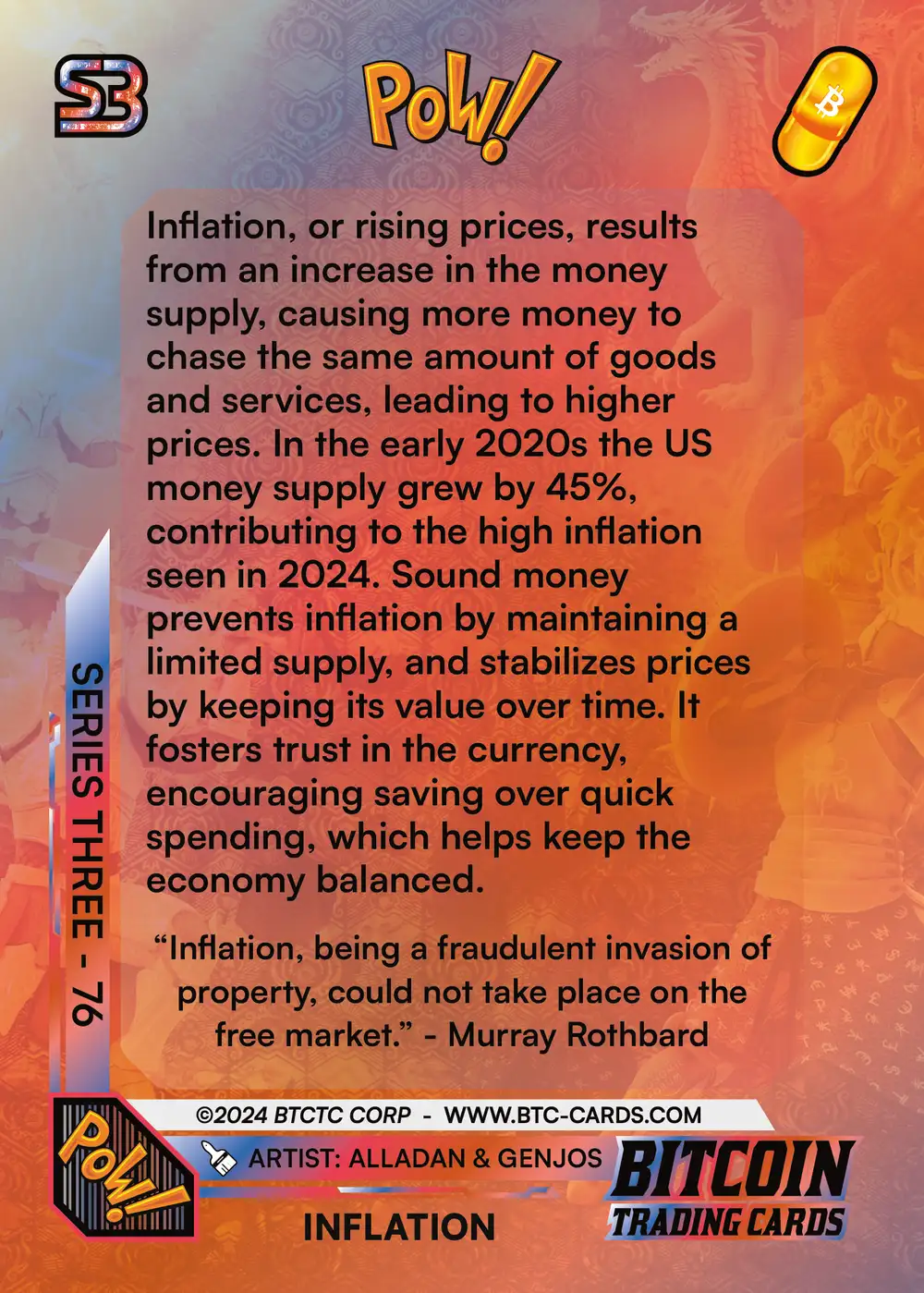 Inflation (/50) card back