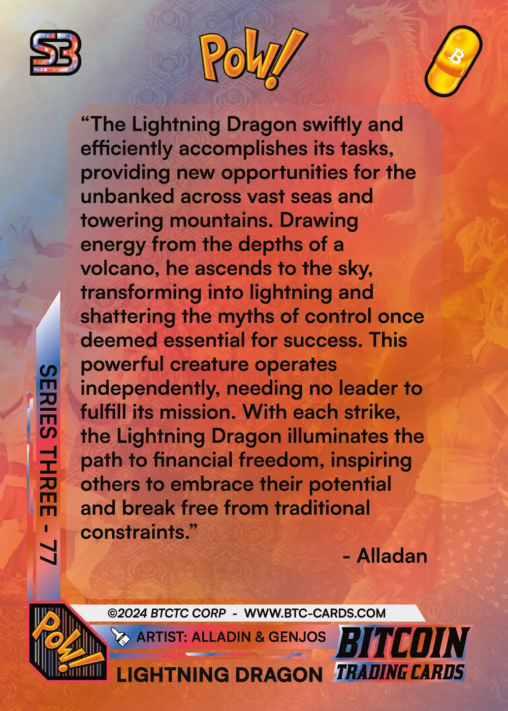 Lightning Dragon (/50) card back